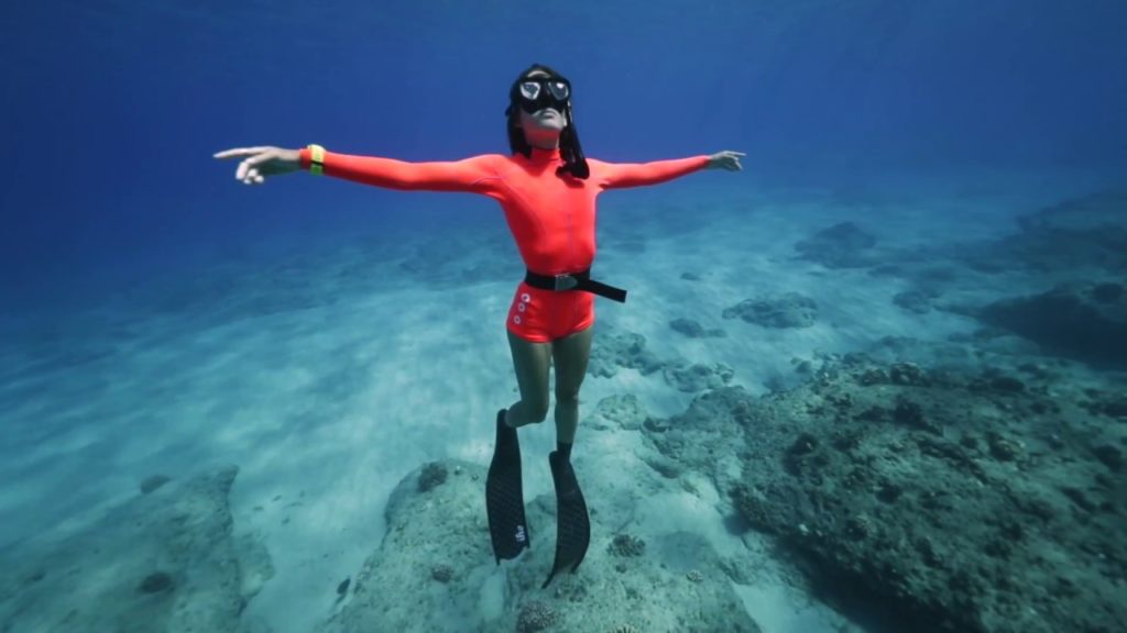 Chelsea Yamase Freediving in Hawaii